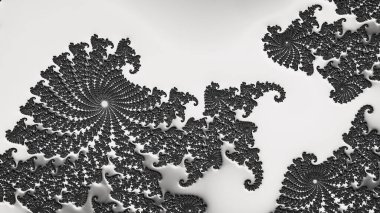 Soyut Bilgisayar Fraktal Tasarımı. Fraktal hiç bitmeyen bir desen. Fraktallar, farklı ölçeklerde kendine benzeyen sonsuz derecede karmaşık kalıplardır.