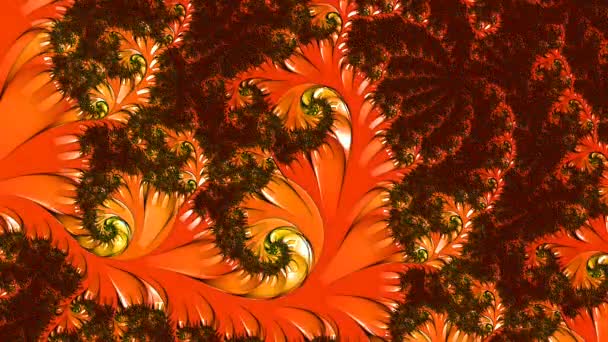 Abstract Computergegenereerd Fractaal Ontwerp Een Fractal Een Nooit Eindigend Patroon — Stockvideo