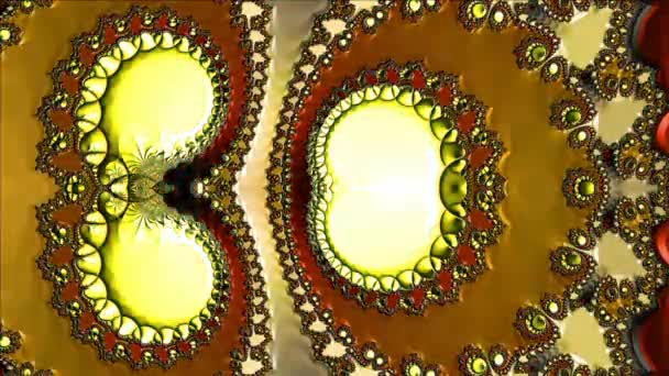 Abstract Computergegenereerd Fractaal Ontwerp Een Fractal Een Nooit Eindigend Patroon — Stockvideo