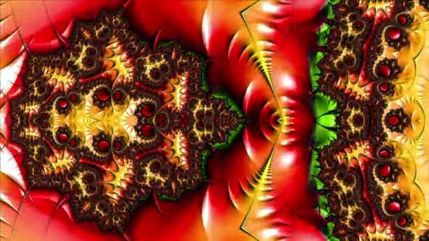 Abstract Computergegenereerd Fractaal Ontwerp Een Fractal Een Nooit Eindigend Patroon — Stockvideo