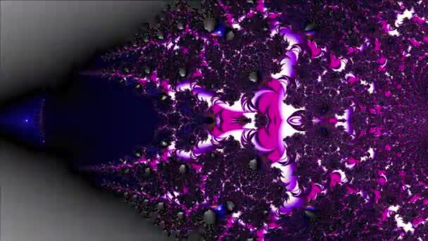 Abstract Computergegenereerd Fractaal Ontwerp Een Fractal Een Nooit Eindigend Patroon — Stockvideo