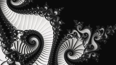 Soyut Bilgisayar Fraktal Tasarımı. Fraktal hiç bitmeyen bir desen. Fraktallar, farklı ölçeklerde kendine benzeyen sonsuz derecede karmaşık kalıplardır.