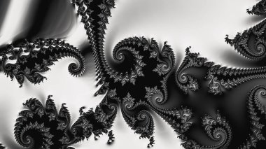 Soyut Bilgisayar Fraktal Tasarımı. Fraktal hiç bitmeyen bir desen. Fraktallar, farklı ölçeklerde kendine benzeyen sonsuz derecede karmaşık kalıplardır.