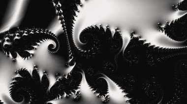 Soyut Bilgisayar Fraktal Tasarımı. Fraktal hiç bitmeyen bir desen. Fraktallar, farklı ölçeklerde kendine benzeyen sonsuz derecede karmaşık kalıplardır.