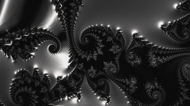 Soyut Bilgisayar Fraktal Tasarımı. Fraktal hiç bitmeyen bir desen. Fraktallar, farklı ölçeklerde kendine benzeyen sonsuz derecede karmaşık kalıplardır.