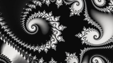 Soyut Bilgisayar Fraktal Tasarımı. Fraktal hiç bitmeyen bir desen. Fraktallar, farklı ölçeklerde kendine benzeyen sonsuz derecede karmaşık kalıplardır.