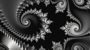 Soyut Bilgisayar Fraktal Tasarımı. Fraktal hiç bitmeyen bir desen. Fraktallar, farklı ölçeklerde kendine benzeyen sonsuz derecede karmaşık kalıplardır.