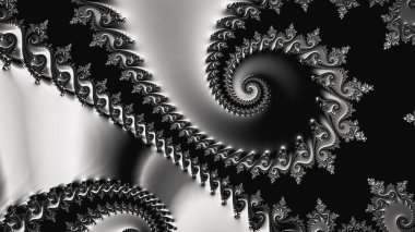 Soyut Bilgisayar Fraktal Tasarımı. Fraktal hiç bitmeyen bir desen. Fraktallar, farklı ölçeklerde kendine benzeyen sonsuz derecede karmaşık kalıplardır.