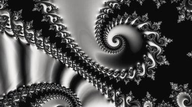 Soyut Bilgisayar Fraktal Tasarımı. Fraktal hiç bitmeyen bir desen. Fraktallar, farklı ölçeklerde kendine benzeyen sonsuz derecede karmaşık kalıplardır.