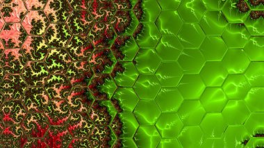 Soyut Bilgisayar Fraktal Tasarımı. Fraktal hiç bitmeyen bir desen. Fraktallar, farklı ölçeklerde kendine benzeyen sonsuz derecede karmaşık kalıplardır.