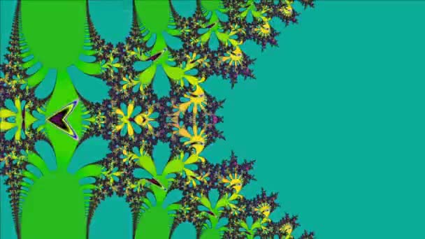 Abstract Computergegenereerd Fractaal Ontwerp Een Fractal Een Nooit Eindigend Patroon — Stockvideo