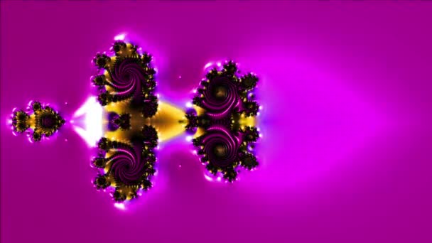 Abstract Computergegenereerd Fractaal Ontwerp Een Fractal Een Nooit Eindigend Patroon — Stockvideo