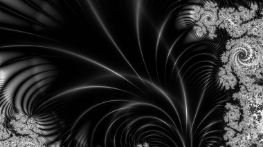 Soyut Bilgisayar Fraktal Tasarımı. Fraktal hiç bitmeyen bir desen. Fraktallar, farklı ölçeklerde kendine benzeyen sonsuz derecede karmaşık kalıplardır.