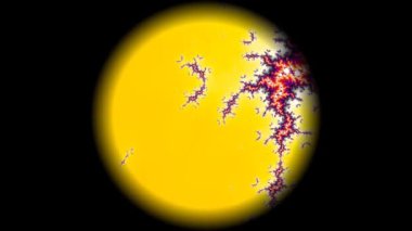 Soyut Bilgisayar Fraktal Tasarımı. Fraktal hiç bitmeyen bir desen. Fraktallar, farklı ölçeklerde kendine benzeyen sonsuz derecede karmaşık kalıplardır.