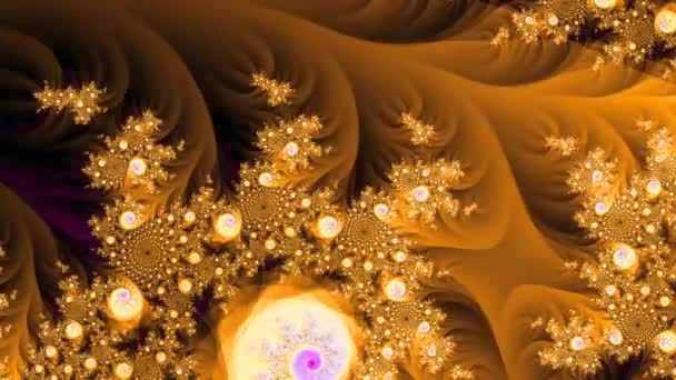 Abstract Computergegenereerd Fractaal Ontwerp Een Fractal Een Nooit Eindigend Patroon — Stockvideo