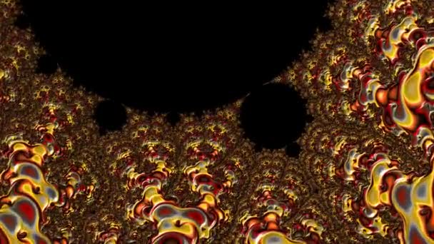 Abstract Computergegenereerd Fractaal Ontwerp Een Fractal Een Nooit Eindigend Patroon — Stockvideo