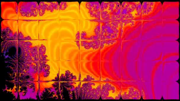 Resumo Design Fractal Gerado Por Computador Fractal Padrão Interminável Fractais — Vídeo de Stock