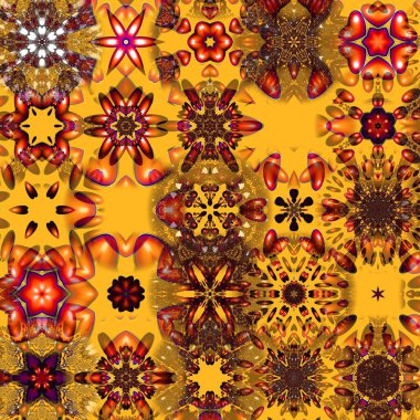 Renkli kar taneleriyle kusursuz bir desen. Noel ve Yeni Yıl tebrik kartları, kumaş, ambalaj kağıdı, davetiye, kırtasiye.