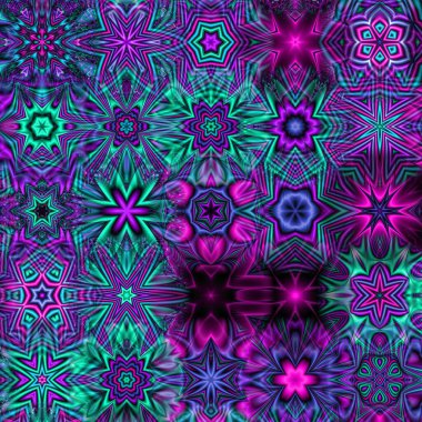 Renkli kar taneleriyle kusursuz bir desen. Noel ve Yeni Yıl tebrik kartları, kumaş, ambalaj kağıdı, davetiye, kırtasiye.