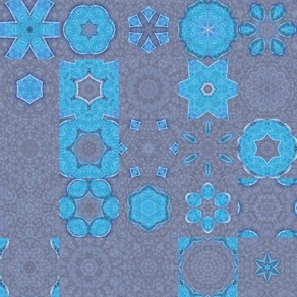 Padrão Sem Costura Com Flocos Neve Multicoloridos Design Para Cartões — Fotografia de Stock