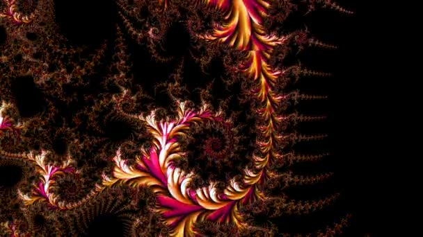 Resumen Diseño Fractal Generado Por Ordenador Fractal Patrón Interminable Los — Vídeo de stock