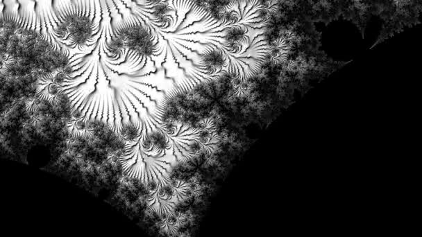 Abstract Computergegenereerd Fractaal Ontwerp Een Fractal Een Nooit Eindigend Patroon — Stockvideo