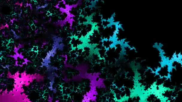 Resumo Design Fractal Gerado Por Computador Fractal Padrão Interminável Fractais — Vídeo de Stock