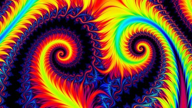 Soyut Bilgisayar Fraktal Tasarımı. Fraktal hiç bitmeyen bir desen. Fraktallar, farklı ölçeklerde kendine benzeyen sonsuz derecede karmaşık kalıplardır.