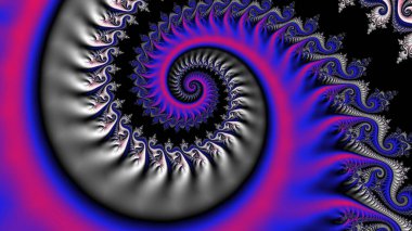 Soyut Bilgisayar Fraktal Tasarımı. Fraktal hiç bitmeyen bir desen. Fraktallar, farklı ölçeklerde kendine benzeyen sonsuz derecede karmaşık kalıplardır.