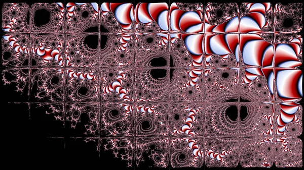 Abstract Computergegenereerd Fractaal Ontwerp Een Fractal Een Nooit Eindigend Patroon — Stockfoto