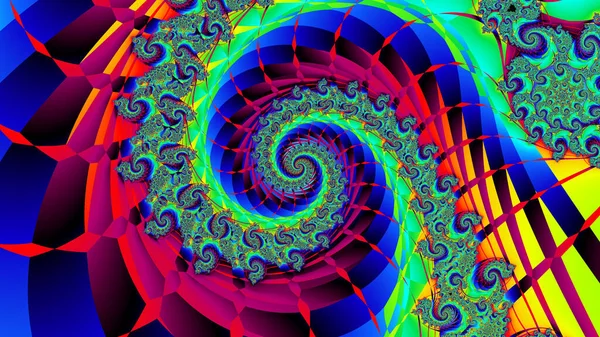 Abstract Computergegenereerd Fractaal Ontwerp Een Fractal Een Nooit Eindigend Patroon — Stockfoto