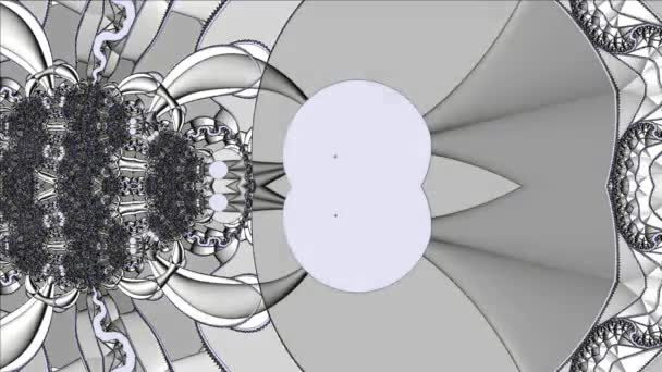 Abstract Computergegenereerd Fractaal Ontwerp Een Fractal Een Nooit Eindigend Patroon — Stockvideo