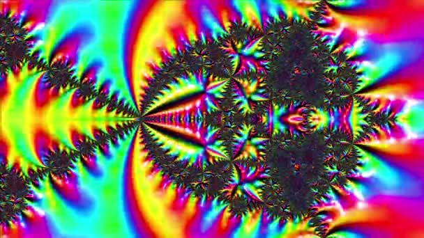 Abstract Computergegenereerd Fractaal Ontwerp Een Fractal Een Nooit Eindigend Patroon — Stockvideo