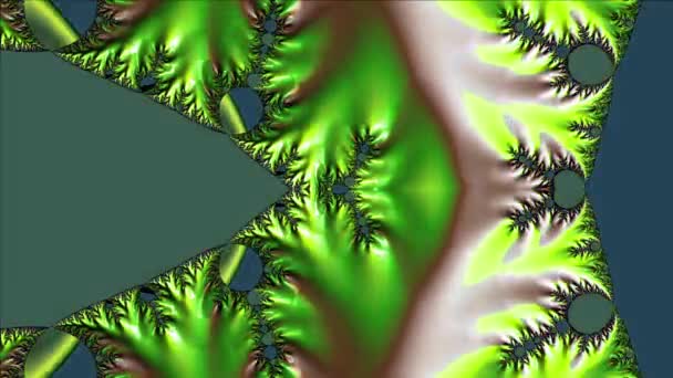 Abstract Computergegenereerd Fractaal Ontwerp Een Fractal Een Nooit Eindigend Patroon — Stockvideo