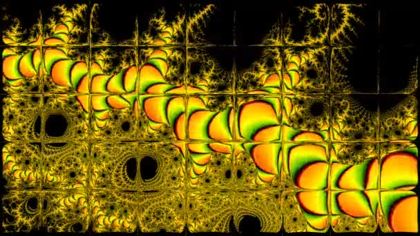 Resumen Diseño Fractal Generado Por Ordenador Fractal Patrón Interminable Los — Vídeos de Stock