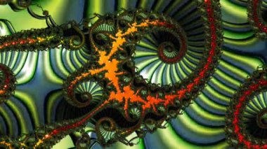 Soyut Bilgisayar Fraktal Tasarımı. Fraktal hiç bitmeyen bir desen. Fraktallar, farklı ölçeklerde kendine benzeyen sonsuz derecede karmaşık kalıplardır.