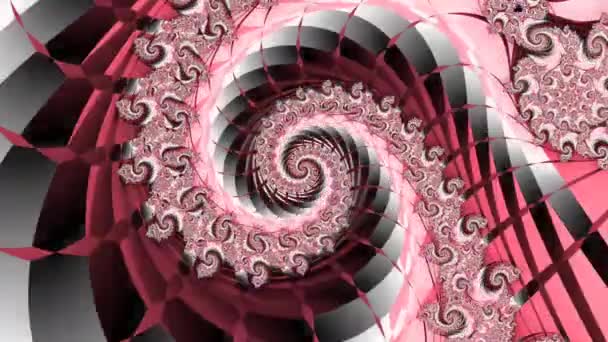 Abstract Computergegenereerd Fractaal Ontwerp Een Fractal Een Nooit Eindigend Patroon — Stockvideo