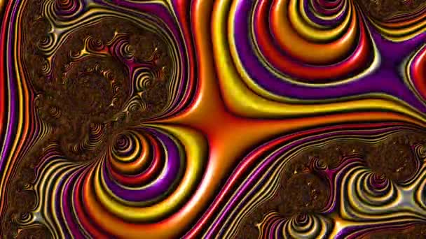 Abstract Computer Generated Fractal Design Fractal Never Ending Pattern Fractals — Stock Video