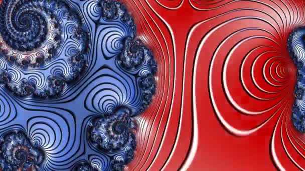 Αφηρημένος Υπολογιστής Που Δημιουργείται Fractal Σχεδιασμός Φράκταλ Είναι Ένα Ατέρμονο — Αρχείο Βίντεο