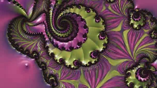 Αφηρημένος Υπολογιστής Που Δημιουργείται Fractal Σχεδιασμός Φράκταλ Είναι Ένα Ατέρμονο — Αρχείο Βίντεο