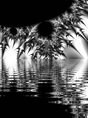 Soyut Bilgisayar Fraktal Tasarımı. Fraktal hiç bitmeyen bir desen. Fraktallar, farklı ölçeklerde kendine benzeyen sonsuz derecede karmaşık kalıplardır.