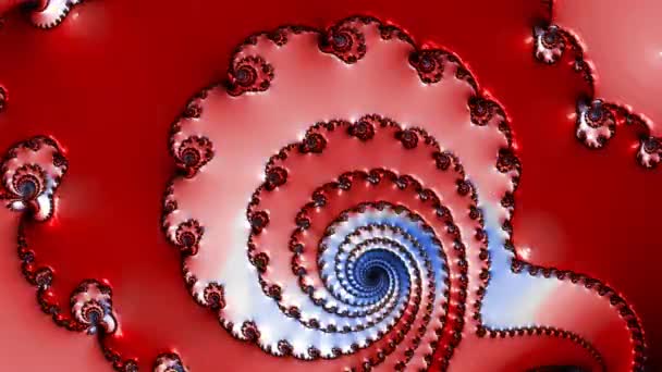 Abstract Computergegenereerd Fractaal Ontwerp Een Fractal Een Nooit Eindigend Patroon — Stockvideo