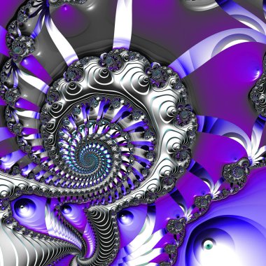 Soyut Bilgisayar Fraktal Tasarımı. Fraktal hiç bitmeyen bir desen. Fraktallar, farklı ölçeklerde kendine benzeyen sonsuz derecede karmaşık kalıplardır.