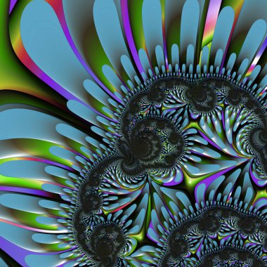 Soyut Bilgisayar Fraktal Tasarımı. Fraktal hiç bitmeyen bir desen. Fraktallar, farklı ölçeklerde kendine benzeyen sonsuz derecede karmaşık kalıplardır.