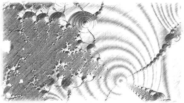 概要計算機によるフラクタル設計 分数は終わることのないパターンです フラクタルは無限に複雑なパターンで さまざまなスケールで自己類似しています — ストック動画