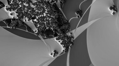 Soyut Bilgisayar Fraktal Tasarımı. Fraktal hiç bitmeyen bir desen. Fraktallar, farklı ölçeklerde kendine benzeyen sonsuz derecede karmaşık kalıplardır.