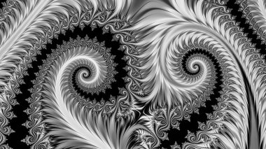 Soyut Bilgisayar Fraktal Tasarımı. Fraktal hiç bitmeyen bir desen. Fraktallar, farklı ölçeklerde kendine benzeyen sonsuz derecede karmaşık kalıplardır.