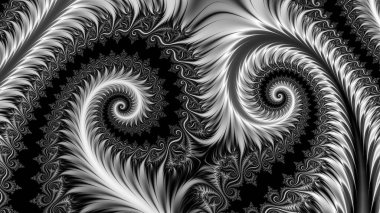 Soyut Bilgisayar Fraktal Tasarımı. Fraktal hiç bitmeyen bir desen. Fraktallar, farklı ölçeklerde kendine benzeyen sonsuz derecede karmaşık kalıplardır.