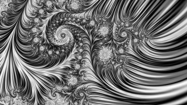 Soyut Bilgisayar Fraktal Tasarımı. Fraktal hiç bitmeyen bir desen. Fraktallar, farklı ölçeklerde kendine benzeyen sonsuz derecede karmaşık kalıplardır.