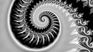 Soyut Bilgisayar Fraktal Tasarımı. Fraktal hiç bitmeyen bir desen. Fraktallar, farklı ölçeklerde kendine benzeyen sonsuz derecede karmaşık kalıplardır.